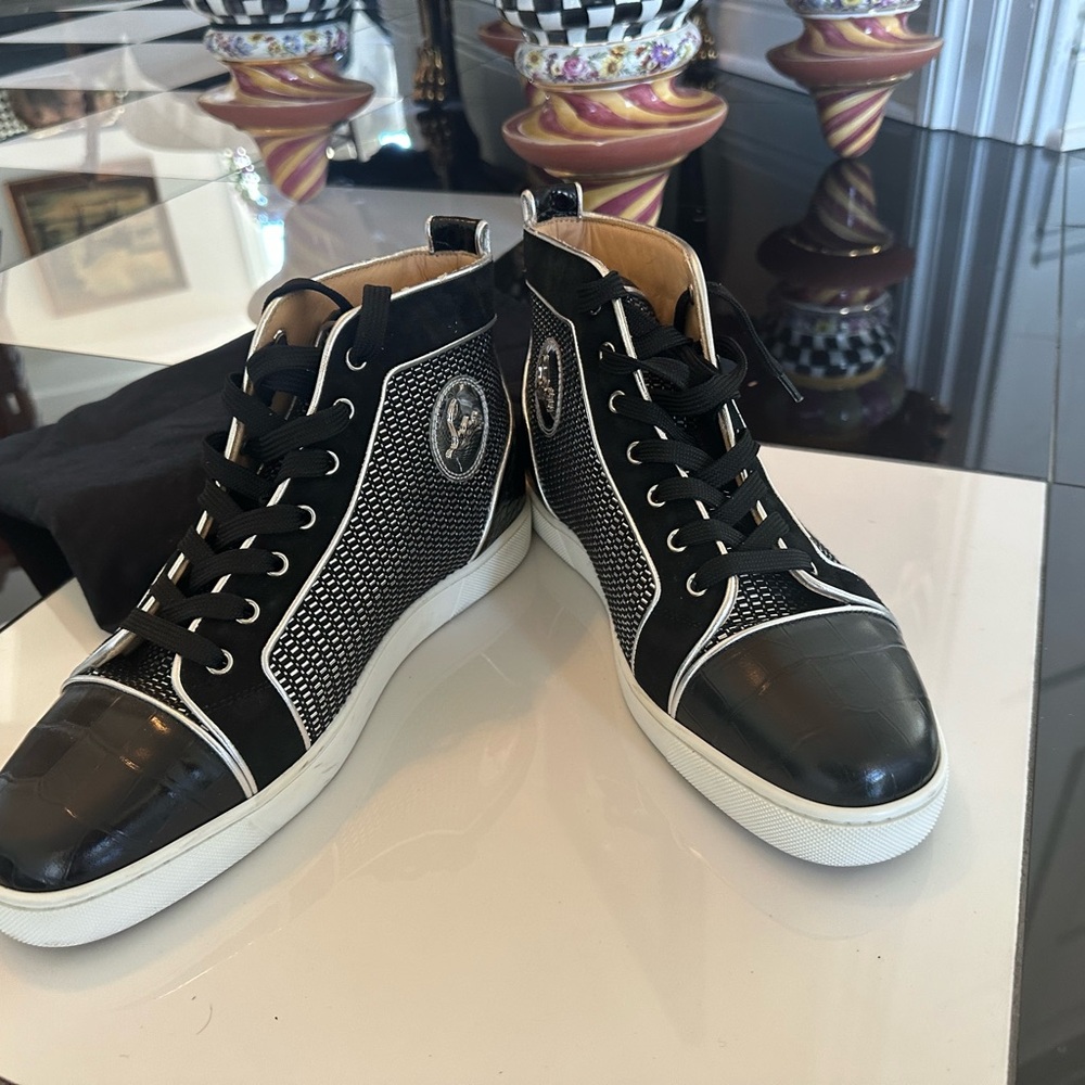 Christian Louboutin Black and White Sneakers
